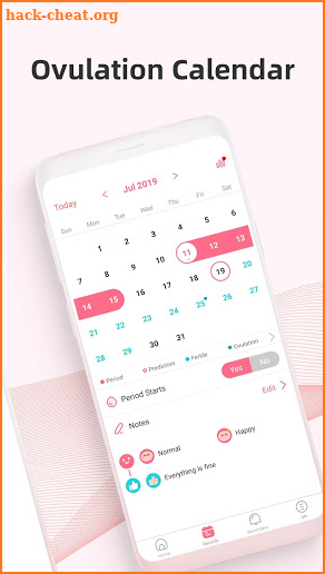 Period tracker & Ovulation calendar by PinkBird screenshot