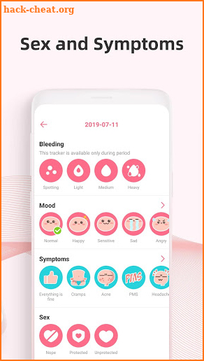 Period tracker & Ovulation calendar by PinkBird screenshot