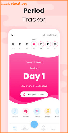 Period Tracker MIA Fem: Ovulation Calculator screenshot