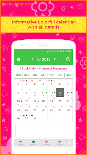 Period Tracker Ovulation & Pregnancy Calendar screenshot