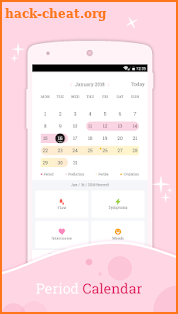 Period tracker, Pregnancy - Ovulation calendar screenshot