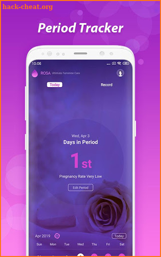 Period Tracker - Rosa screenshot