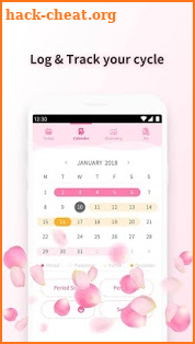 Period Tracker Rosa - Menstrual Cycle & Calendar screenshot
