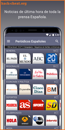 Periódicos Españoles screenshot