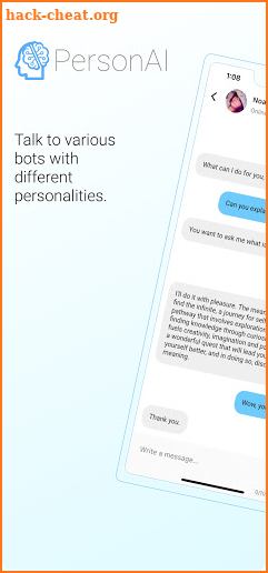 PersonAI - Chatbot screenshot