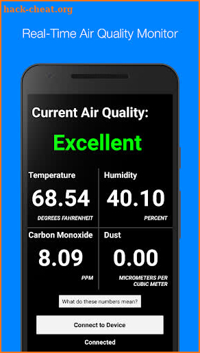 Personal Air Quality Monitor screenshot