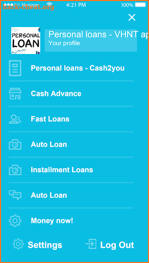 Personal loans - VHNT app screenshot