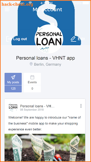 Personal loans - VHNT app screenshot