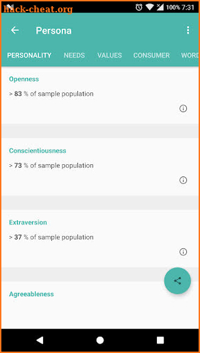 Personality Insights with IBM Watson AI screenshot