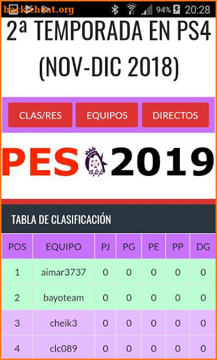 PES2019 SuperLiga MKapp screenshot