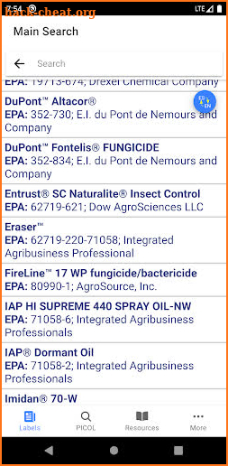Pesticide Labels, Now!™ Washington State screenshot