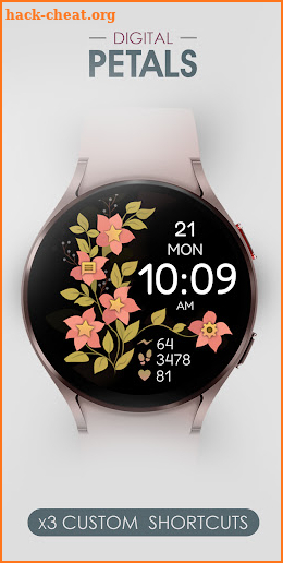 Petals Digital Watch Face screenshot