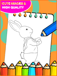 Peter Bunny Coloring Pages Kids screenshot