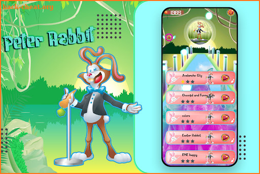peter rabbit run : tiles hop magic song screenshot