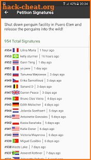 Petitions screenshot
