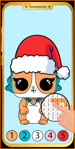 Pets Coloring by number : Game for kids screenshot