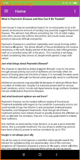 Peyronie's Disease : Symptoms, Causes, Treatments screenshot