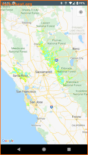 PG&E Outage and PSPS Map screenshot