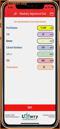 pH-Alkalinity Adjustment Tool screenshot