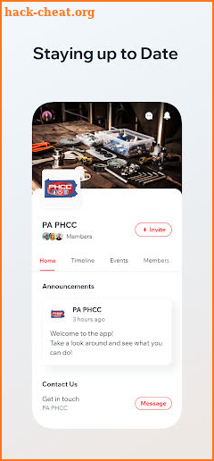 PHCC HUB screenshot