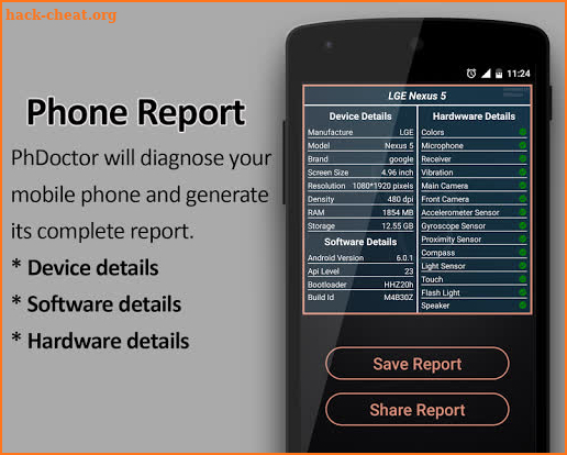 PhDoctor (Mobile Phone Checker / Tester & Info) screenshot