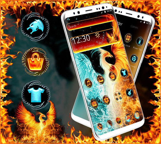 Phoenix of ice and fire theme screenshot
