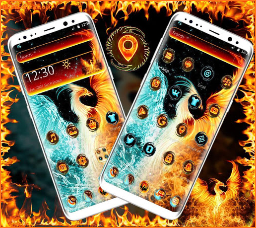 Phoenix of ice and fire theme screenshot