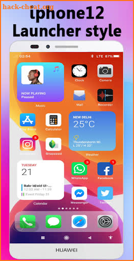 Phone 12 Launcher, OS 14 iLauncher, Control Center screenshot