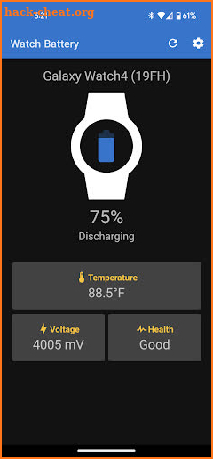Phone Battery Info On Wear screenshot