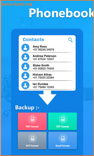 Phone Book Contact : Backup & Restore screenshot