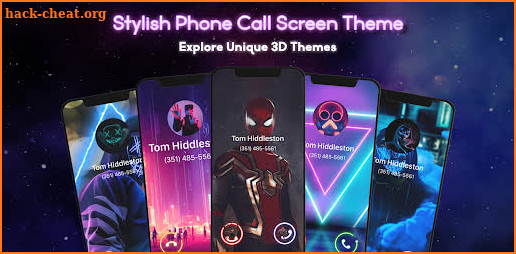 Phone Call Screen Theme 3D App screenshot