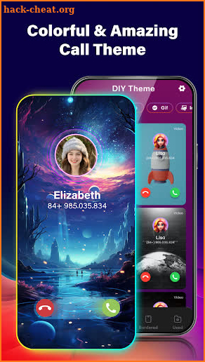 Phone Call Screen Theme 3D App screenshot