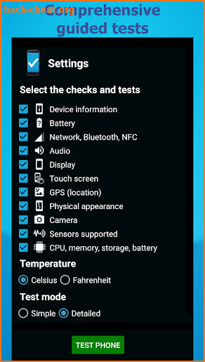 Phone Check (and Test) screenshot