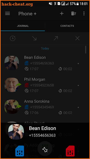 Phone + Contacts and Calls screenshot