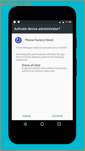 Phone Factory Reset screenshot