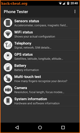 Phone Tester Pro screenshot