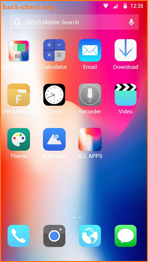Phone X APUS Launcher theme screenshot