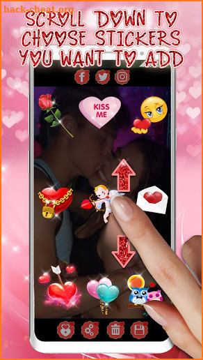 Photo Editor with Love Stickers 💕 Pics Decoration screenshot