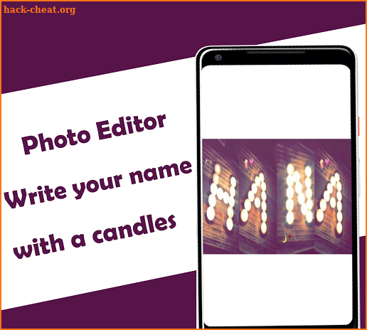 Photo Editor : Write your name with a candles screenshot