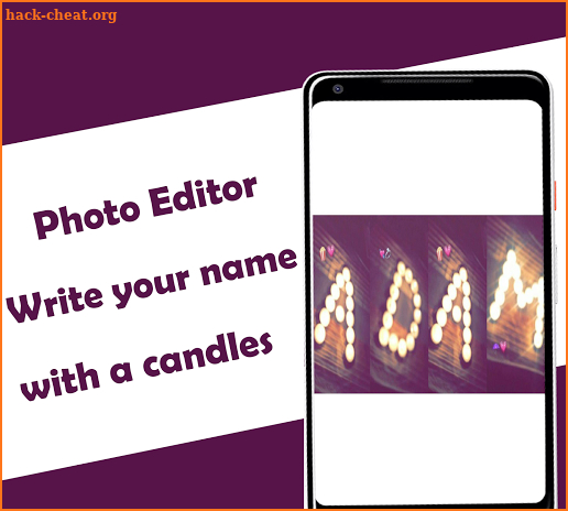 Photo Editor : Write your name with a candles screenshot