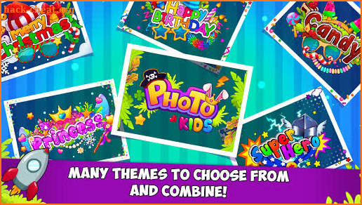 Photo Kids Free: Pic Editor with Cartoon Stickers! screenshot