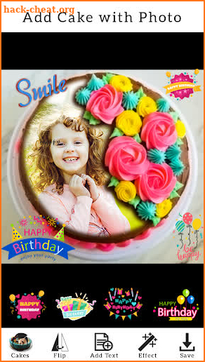 Photo on Birthday cake : Anniversary cake photo screenshot