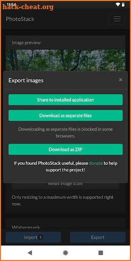 PhotoStack - Convert, resize, and watermark images screenshot