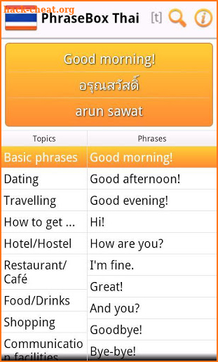 Phrasebook Thai screenshot