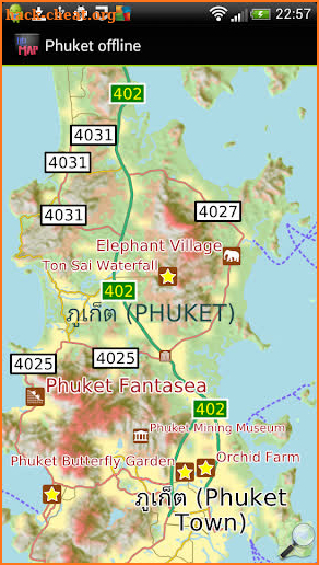Phuket offline map screenshot