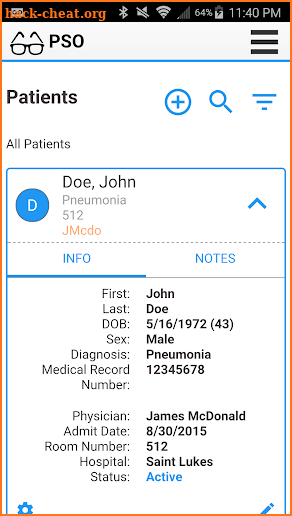 Physician Sign Out screenshot