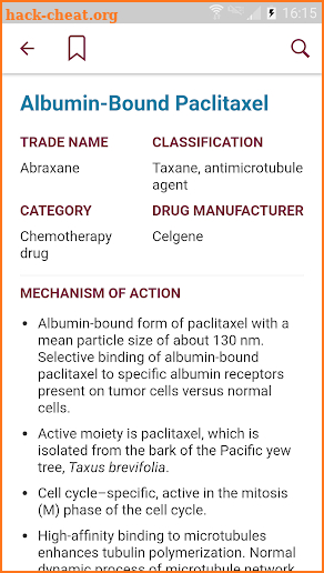 Physicians' Cancer Chemotherapy Drug Manual screenshot