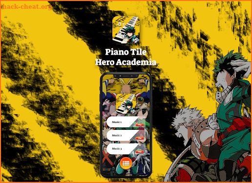 Piano Anime Hero Academia Game screenshot