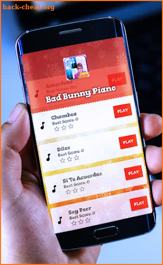 Piano Bad Bunny Tiles songs screenshot