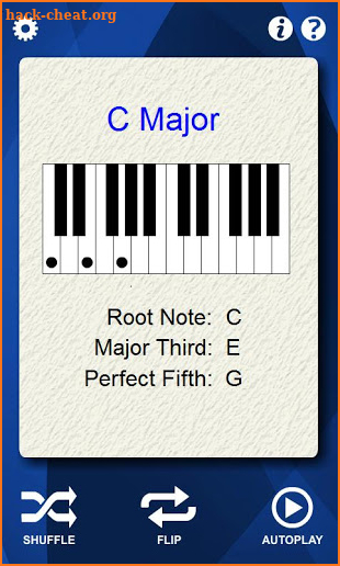 Piano Chords Flash Cards screenshot